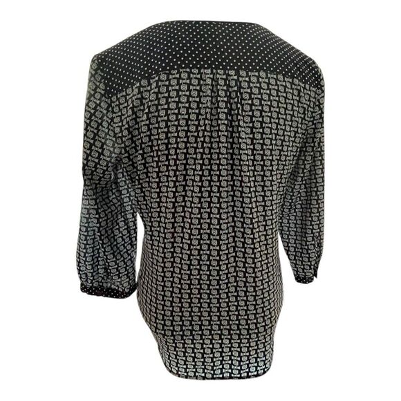 Talbots Equestrian Chain Link Button Down Blouse Top XL Career Abstract Work - Picture 6 of 12